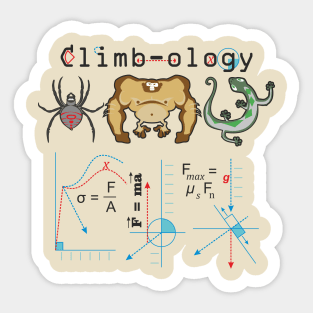 Climb-ology climbing science and physics Sticker